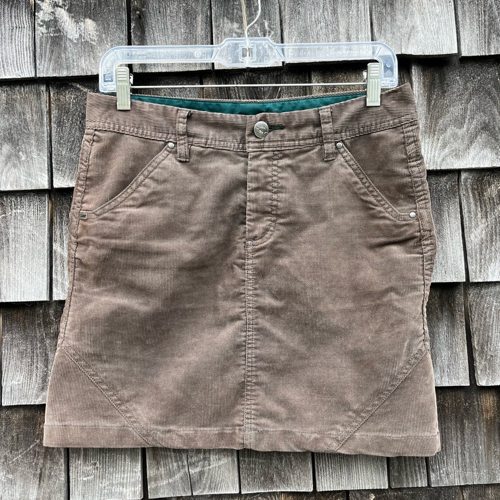 Horny toad brown corduroy mini skirt size 4